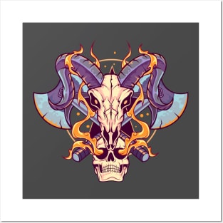 Baphomet Skull Posters and Art